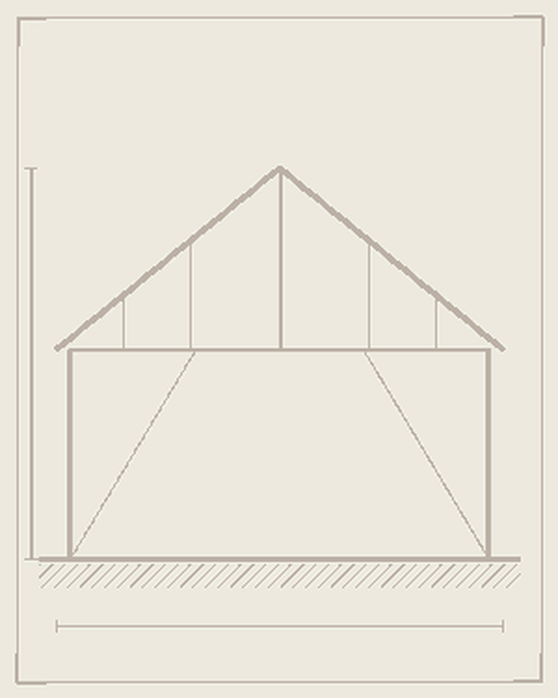 Timber pavilion frame elevation