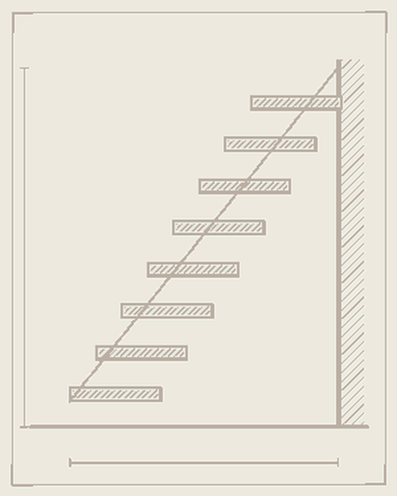 Floating staircase elevation